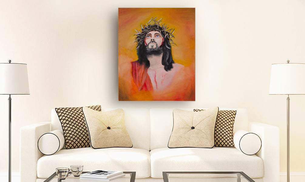 Jesus Oil Painting on Canvas, Canvas Wall Art, Large Oil Painting on Canvas, RishStudio