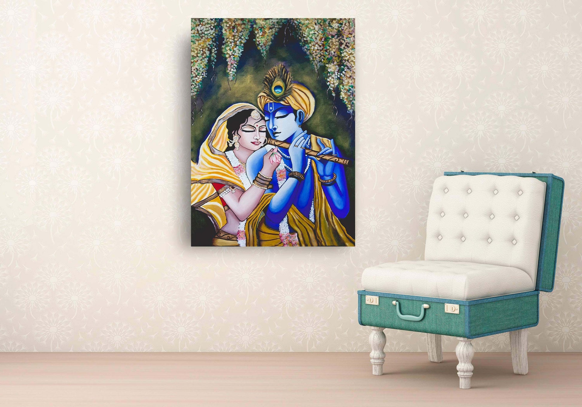 Radha Krishna painting | Radha Krishna Wall Art RishStudio