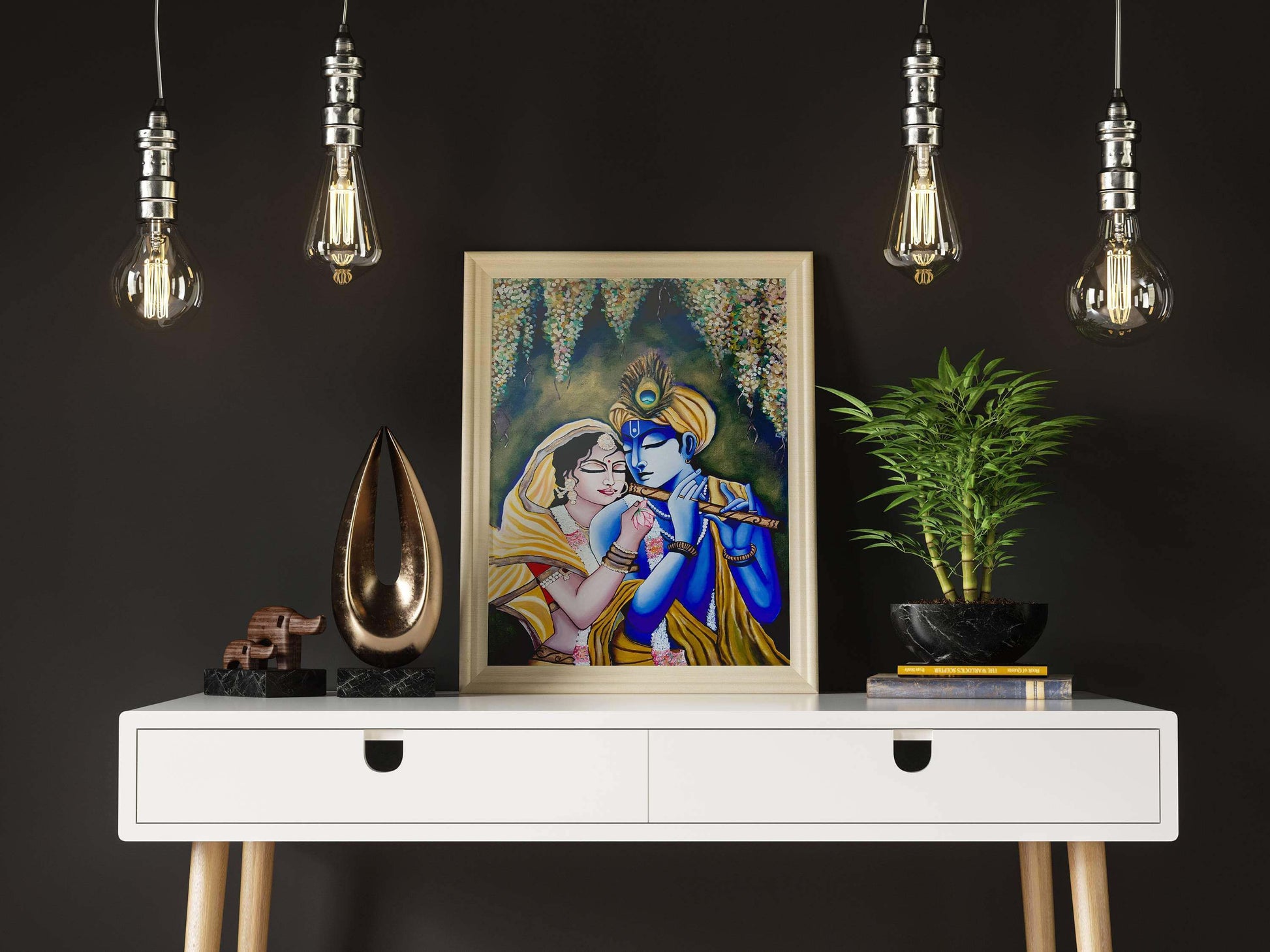 Radha Krishna painting | Radha Krishna Wall Art RishStudio