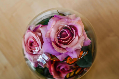 Mother's day gift, Rose in glass dome, Gift for mum RishStudio