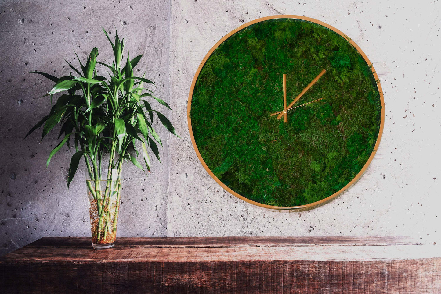 Moss Wall Clock | Kitchen clock | Modern Wall Clock RishStudio