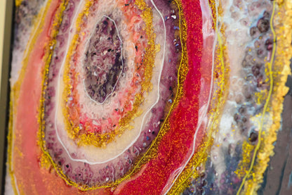 Amethyst geode Art | Geode Wall Art With Real Amethyst | RishStudio RishStudio