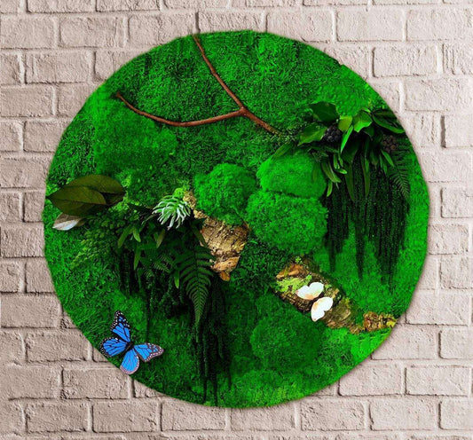 Circular Moss Wall | Round Moss Art | Preserved Moss Art | Moss Wall RishStudio