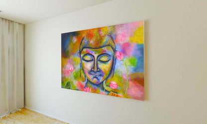 Buddha Painting | Buddha on Canvas | Buddha Wall art mossartbyrishstudio