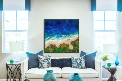 Ocean Art | Resin Art | Moss Art | The Ocean Poster RishStudio