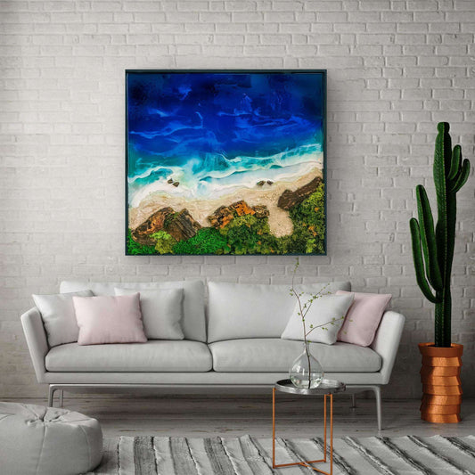 Ocean Art | Resin Art | Moss Art | The Ocean Poster RishStudio