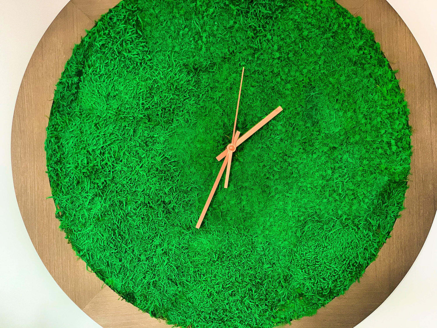 Large wooden wall clock | Oversized wooden Clock | Moss wall Clock mossartbyrishstudio