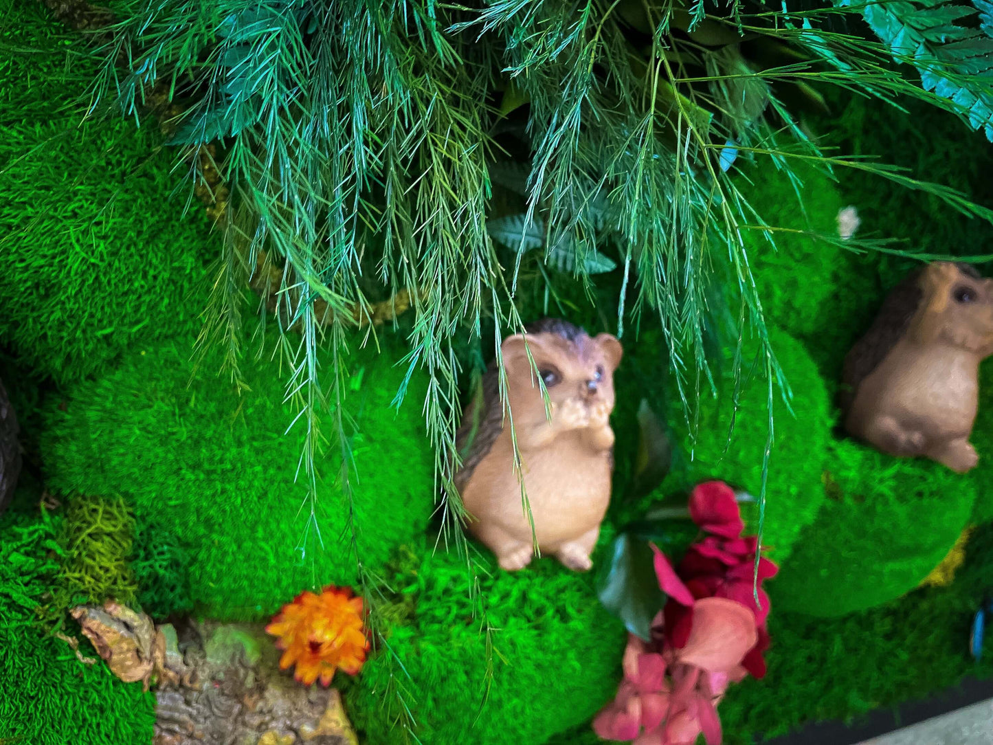 Moss Wall Art | Hedgehog Ornament | Hedgehog House mossartbyrishstudio
